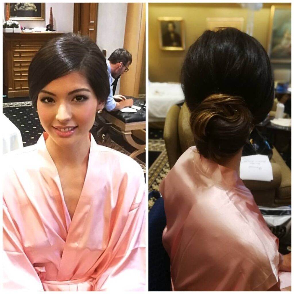 Hair and makeup in Rome for Asian model Nicole Soper